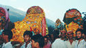 Colourful palanquins of local Gods